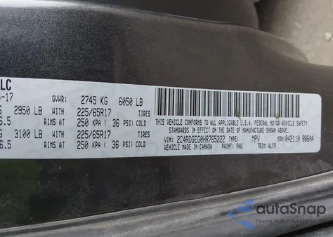 2017 Dodge Grand Caravan Gt from USA, damaged, VIN 2C4RDGEG0HR765222